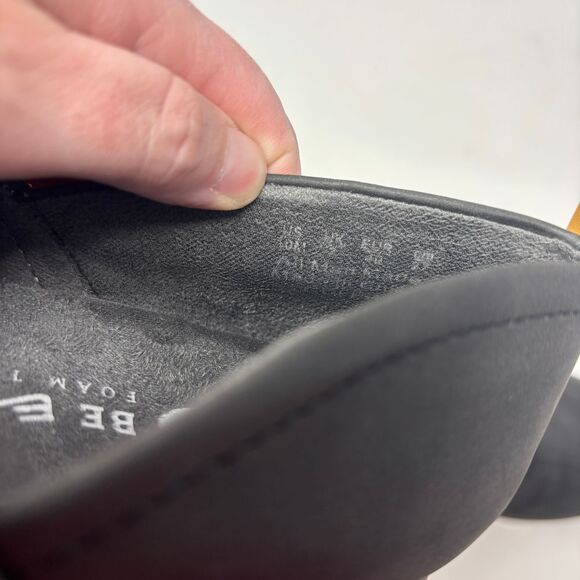 Dr. Scholls Shoes Womens 10 Black Ruler Chevron Faux Leather Almond Toe Loafer - Picture 7 of 8